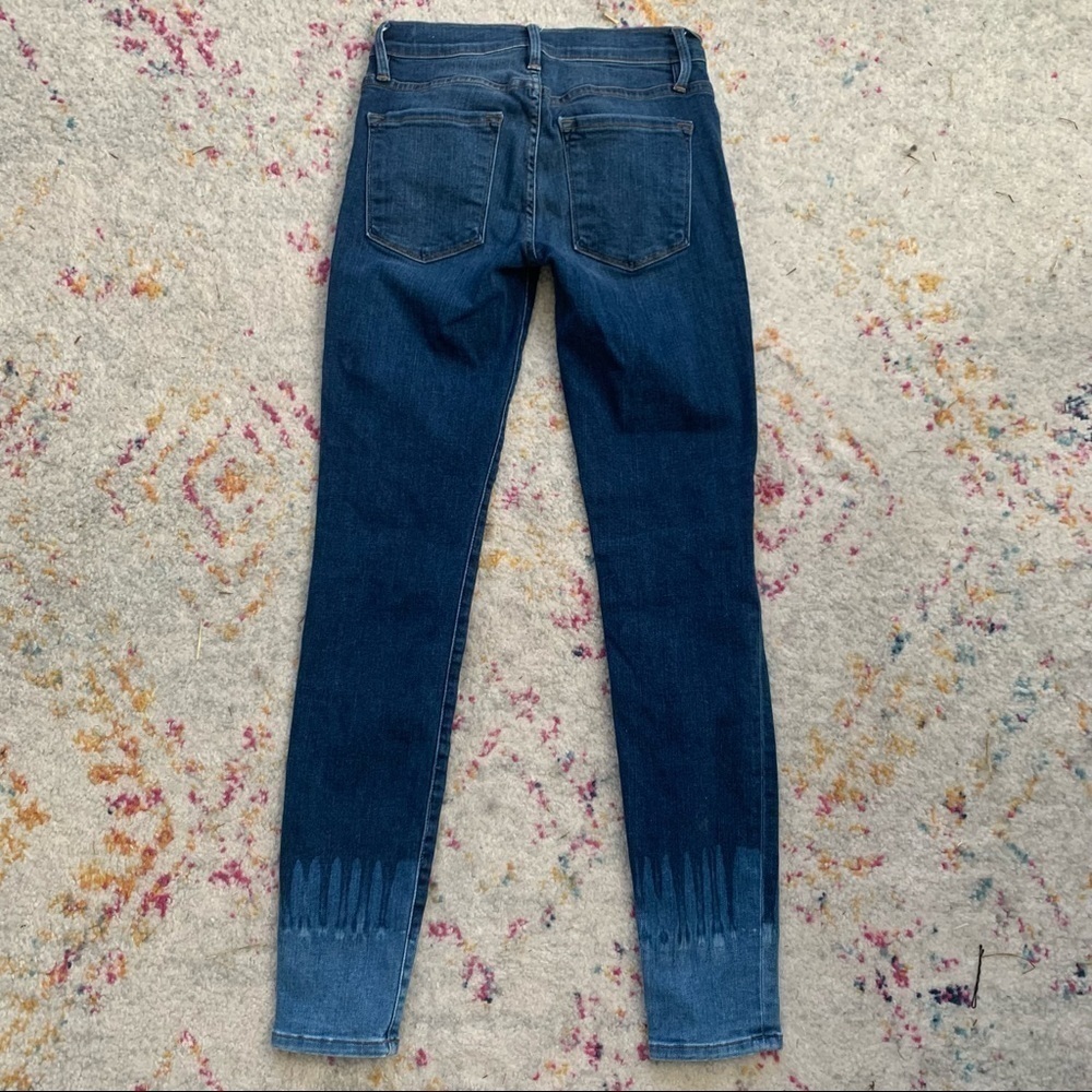 FRAME Le‎ Skinny De Jeanne Jeans In Adair (Tie Dye) sz 25 - Picture 6 of 7